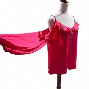 Bar lll Vibrant Pink Off-Shoulder Top